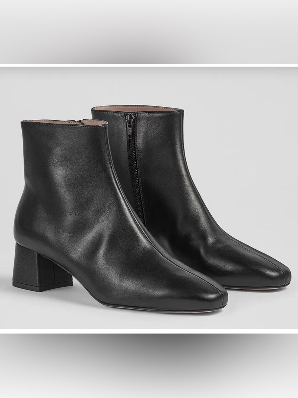 L.K. Bennett Black Leather Clarice Ankle Boots 39 New